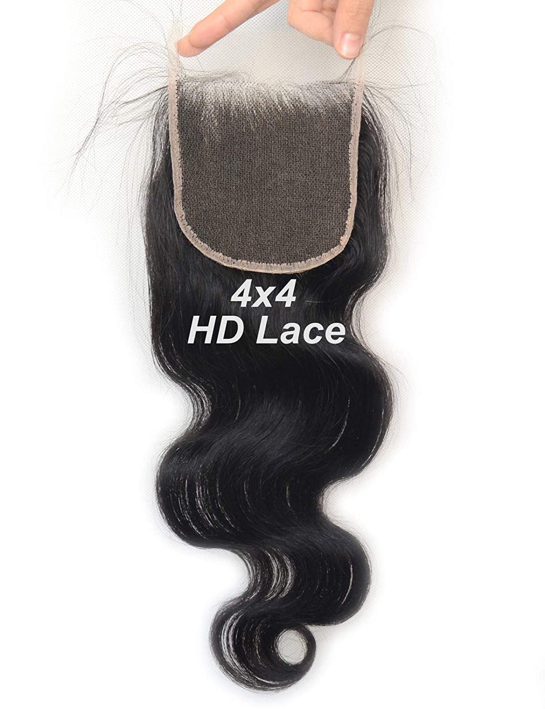 4x4 HD Lace Closure Body Wave Brazilian Human Virgin Hair Swiss Lace Pieces Bleached Knots Free Part Natural Color