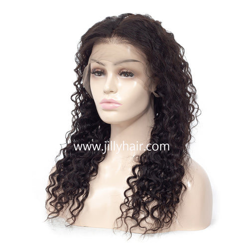 Deep Curly Virgin Human Hair Glueless Lace Front Wig FREE SHIPPING - Jilly Hair