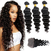Load image into Gallery viewer, Deep Wave Virgin Hair Any 3 Bundles with Free Closure $120 FREE SHIPPING - Jilly Hair